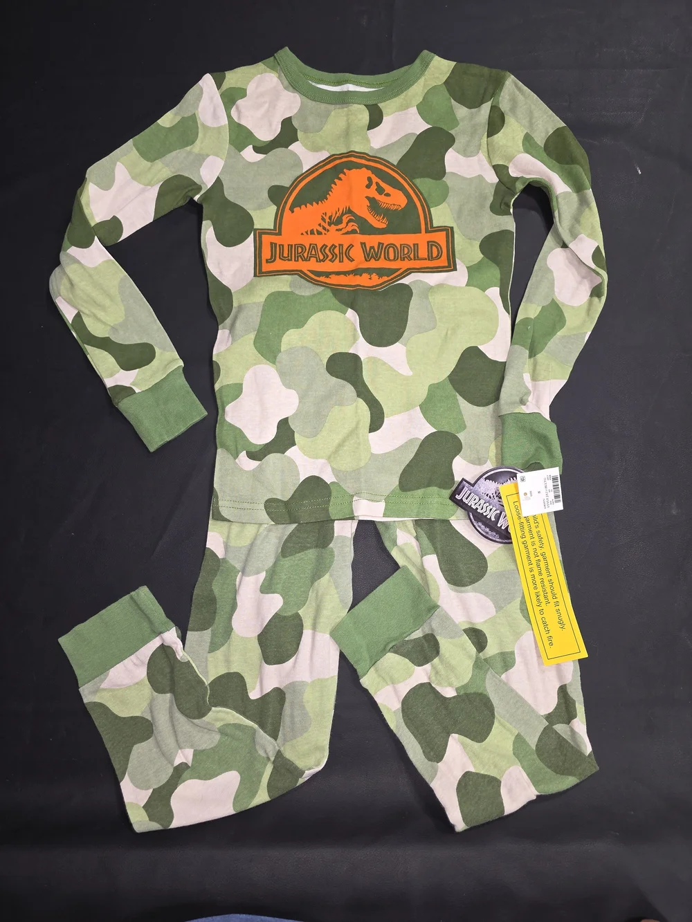 Jurassic World Green Camo Kids Pajama Set